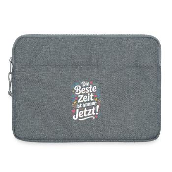 Le meilleur moment est toujours en direct maintenant Carpe Diem - Sacoche pour ordinateur portable 15 pouces - gris chiné - Devant