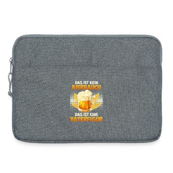 Bald Papa KEIN BIERBAUCH ABER VATERFIGUR - Laptoptasche 15" - Grau meliert - Vorne
