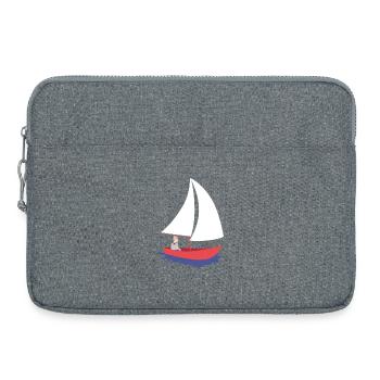 Nautic Design Sailboat Serenity in Red Hull - Laptop bag 15" - heather grey - Front