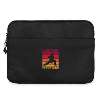 Silhouette a karate fighter - Combat Contact - Laptop bag 15" - black - Front