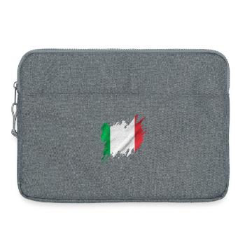 Flagge Italiens, abgerissen Stil - Laptoptasche 15" - Grau meliert - Vorne