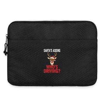 Reindeer asks: Who drives - Laptop bag 15" - black - Front