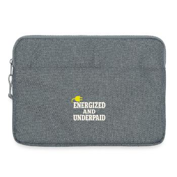 Apprentice electrician, student in the electrical trade - Laptop bag 15" - heather grey - Front