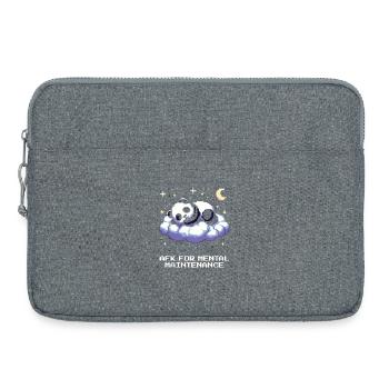 AFK pour le maintien mental | Prendre soin de soi, pause - Sacoche pour ordinateur portable 15 pouces - gris chiné - Devant