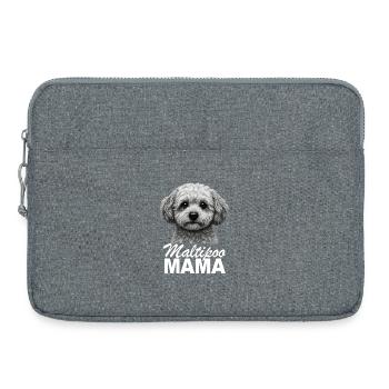 Maltipoo Mom - Laptop bag 15" - heather grey - Front
