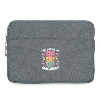 Macaron French Desserts - Laptop bag 15" - heather grey - Front