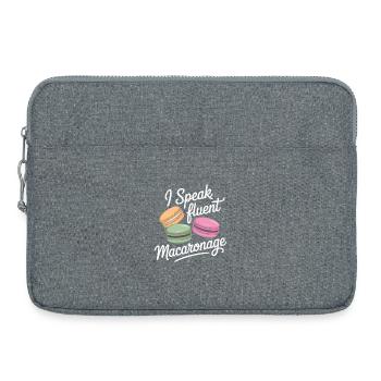 Macaron French Desserts - Laptop bag 15" - heather grey - Front
