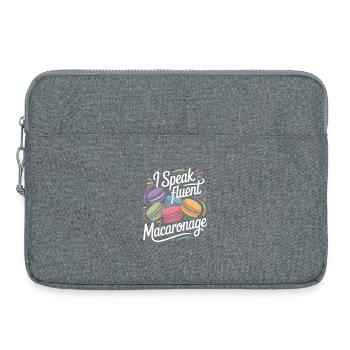 Macaron French Desserts - Laptop bag 15" - heather grey - Front