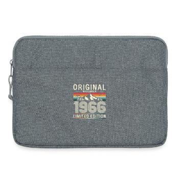 60ème Anniversaire Original Novembre Millésime 1966 - Sacoche pour ordinateur portable 15 pouces - gris chiné - Devant