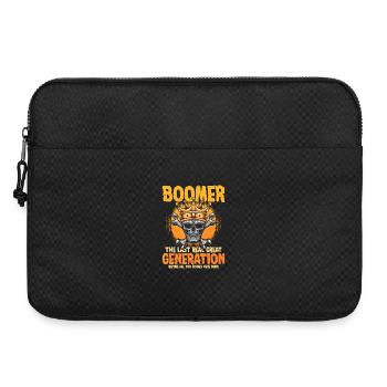 Boomer Kronen Schädel Motiv - Laptoptasche 15" - Schwarz - Vorne