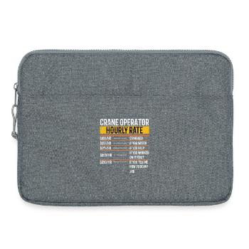Crane Operator Hourly Rate Funny - Laptoptasche 15" - Grau meliert - Vorne