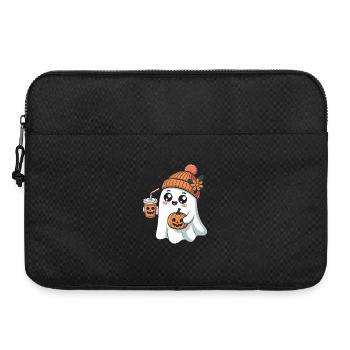 Niedliches Geist Mit Pumpkin Spice Latte Und - Laptoptasche 15" - Schwarz - Vorne