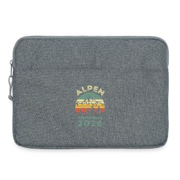 Alpenüberquerung 2026 Retro - Wandern - Laptoptasche 15" - Grau meliert - Vorne