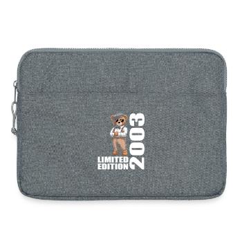 2003 Limited Edition Bär Geburtstag 2003 - Laptoptasche 15" - Grau meliert - Vorne