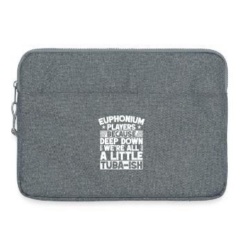 Baritone Player We're All A Little Tuba-Ish - Laptop bag 15" - heather grey - Front