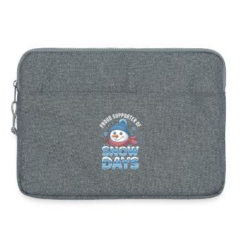 Proud Supporter Of Snow Days Snow Day Winter - Laptoptasche 15" - Grau meliert - Vorne