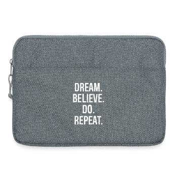 Traum glauben wiederholen - Laptoptasche 15" - Grau meliert - Vorne