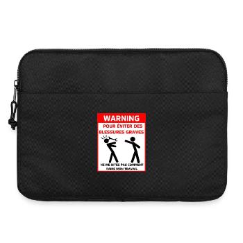 Safety warning t - Laptop bag 15" - black - Front