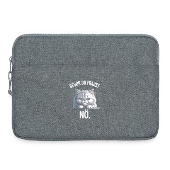 Bevor Du Fragst Nö Katze Morgenmuffel Nein Katzen - Sacoche pour ordinateur portable 15 pouces - gris chiné - Devant
