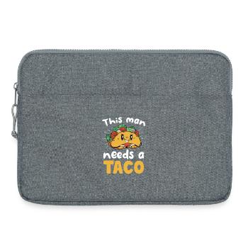 Dieser Mann braucht ein Taco - Laptoptasche 15" - Grau meliert - Vorne