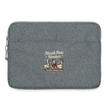 Nordpol Honker Gans Weihnachten Lustiger Weihnachtsmann - Laptoptasche 15" - Grau meliert - Vorne