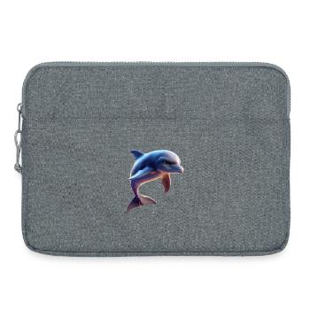 Delphin Taucher Delphine Ozean Süße Delfine Delfin - Laptoptasche 15" - Grau meliert - Vorne