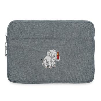 Elephant bouteille de bière - Sacoche pour ordinateur portable 15 pouces - gris chiné - Devant