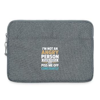 I'm not an angry person funny saying - Laptop bag 15" - heather grey - Front