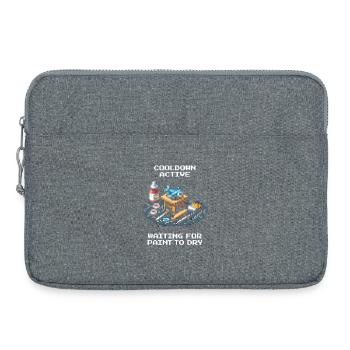 Temps de recharge : la peinture sèche | Miniatures - Sacoche pour ordinateur portable 15 pouces - gris chiné - Devant