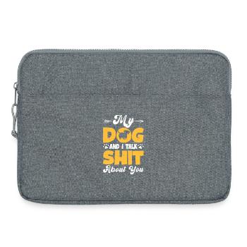 Bester Hunde Papa Geschenk Hundeliebhaber - Laptoptasche 15" - Grau meliert - Vorne