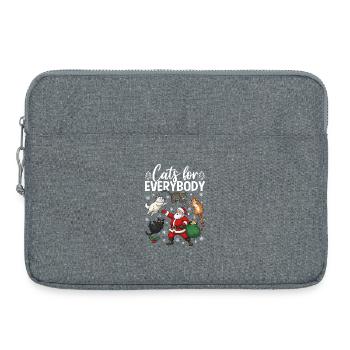 Des chats pour tout le monde - Sacoche pour ordinateur portable 15 pouces - gris chiné - Devant
