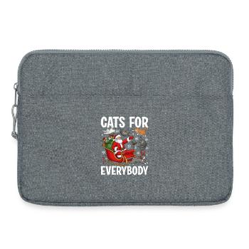Des chats pour tout le monde - Sacoche pour ordinateur portable 15 pouces - gris chiné - Devant