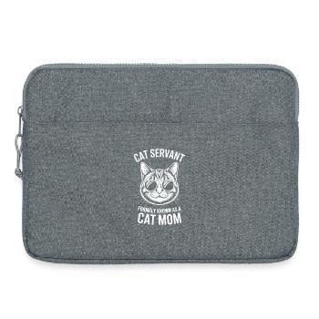 Katzen Spruch Mama Mutter Lustiges Katzen Geschenk - Laptoptasche 15" - Grau meliert - Vorne