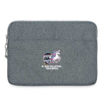 C’est drôle si je gagnais à la loterie, vous remarqueriez un yacht - Sacoche pour ordinateur portable 15 pouces - gris chiné - Devant
