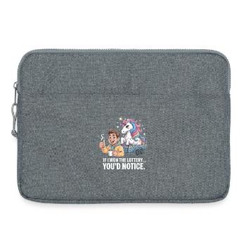 C’est drôle si je gagnais à la loterie, vous remarqueriez un yacht - Sacoche pour ordinateur portable 15 pouces - gris chiné - Devant
