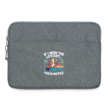 C’est drôle si je gagnais à la loterie, vous remarqueriez un yacht - Sacoche pour ordinateur portable 15 pouces - gris chiné - Devant