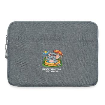 C’est drôle si je gagnais à la loterie, vous remarqueriez un yacht - Sacoche pour ordinateur portable 15 pouces - gris chiné - Devant