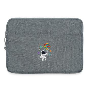 Astronaut Bausteine Space Brick Builder - Laptoptasche 15" - Grau meliert - Vorne