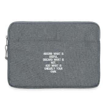 aufnehmen, was nützlich ist, wegwerfen, was nicht ist, hinzufügen w - Laptoptasche 15" - Grau meliert - Vorne