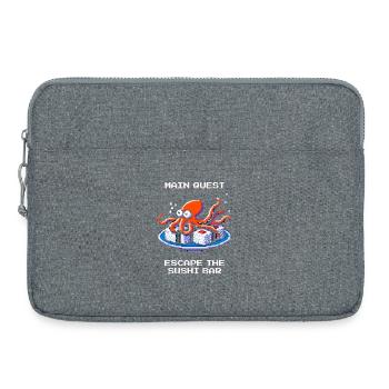 Évadez-vous du bar à sushis | Octopus Humour - Sacoche pour ordinateur portable 15 pouces - gris chiné - Devant