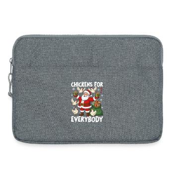 Des poulets pour tout le monde - Sacoche pour ordinateur portable 15 pouces - gris chiné - Devant