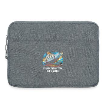 C’est drôle si je gagnais à la loterie, vous remarqueriez un yacht - Sacoche pour ordinateur portable 15 pouces - gris chiné - Devant