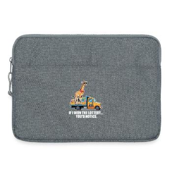 C’est drôle si je gagnais à la loterie, vous remarqueriez un yacht - Sacoche pour ordinateur portable 15 pouces - gris chiné - Devant