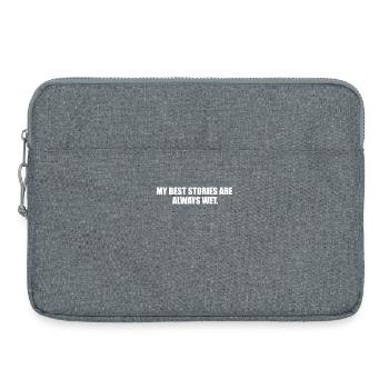 Meine besten Geschichten sind immer nass - Laptoptasche 15" - Grau meliert - Vorne