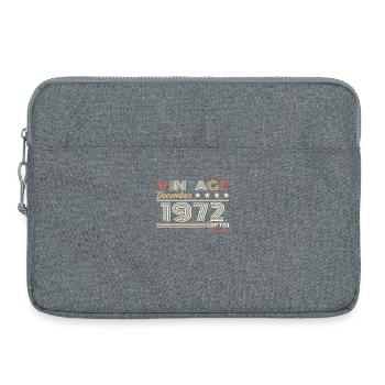 December 1972 Gift - Laptop bag 15" - heather grey - Front