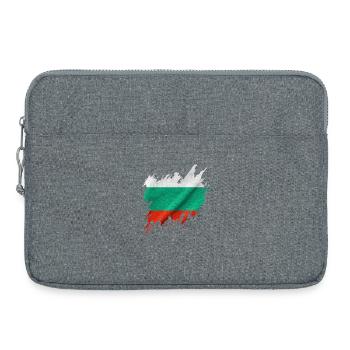 Bulgarische Flagge im zerrissenen Stil - Laptoptasche 15" - Grau meliert - Vorne