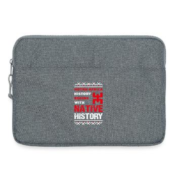 Histoire Autochtone d'Afrique du Nord - Sacoche pour ordinateur portable 15 pouces - gris chiné - Devant