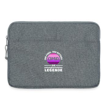 Retro Kreuzworträtsel Oma Frau Legende Humor - Laptoptasche 15" - Grau meliert - Vorne