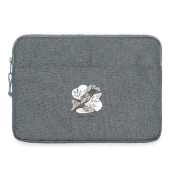 Dessin au trait botanique - Sacoche pour ordinateur portable 15 pouces - gris chiné - Devant