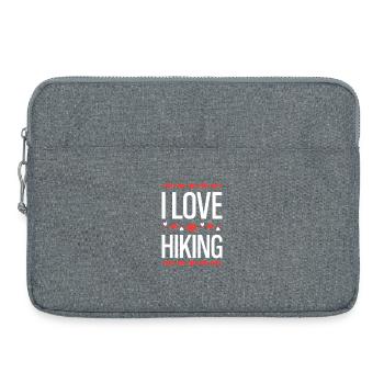 J’adore la randonnée - Sacoche pour ordinateur portable 15 pouces - gris chiné - Devant